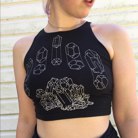 **SOLD** Crystal Crop Top - Picture 2 of 5